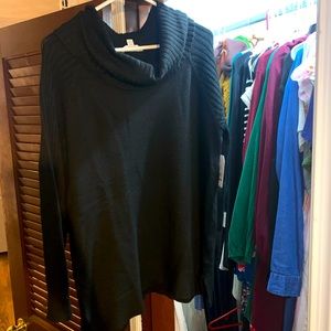 NWT Time and Tru black turtleneck sweater size L